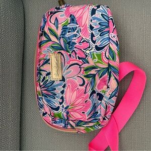 Lilly Pulitzer Pink and Blue Floral Crossbody Bag